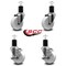 Service Caster 4'' Nylon Wheel Swivel 1-3/4'' Expanding Stem Caster Set 2 Brakes, 4PK SCC-EX20S414-NYS-2-TLB-2-134 - alternate 4